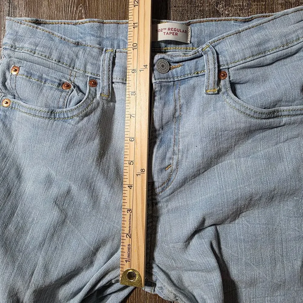 Levi's 502 Girl's Regular Taper Blue Jeans Size 16R, 28x28